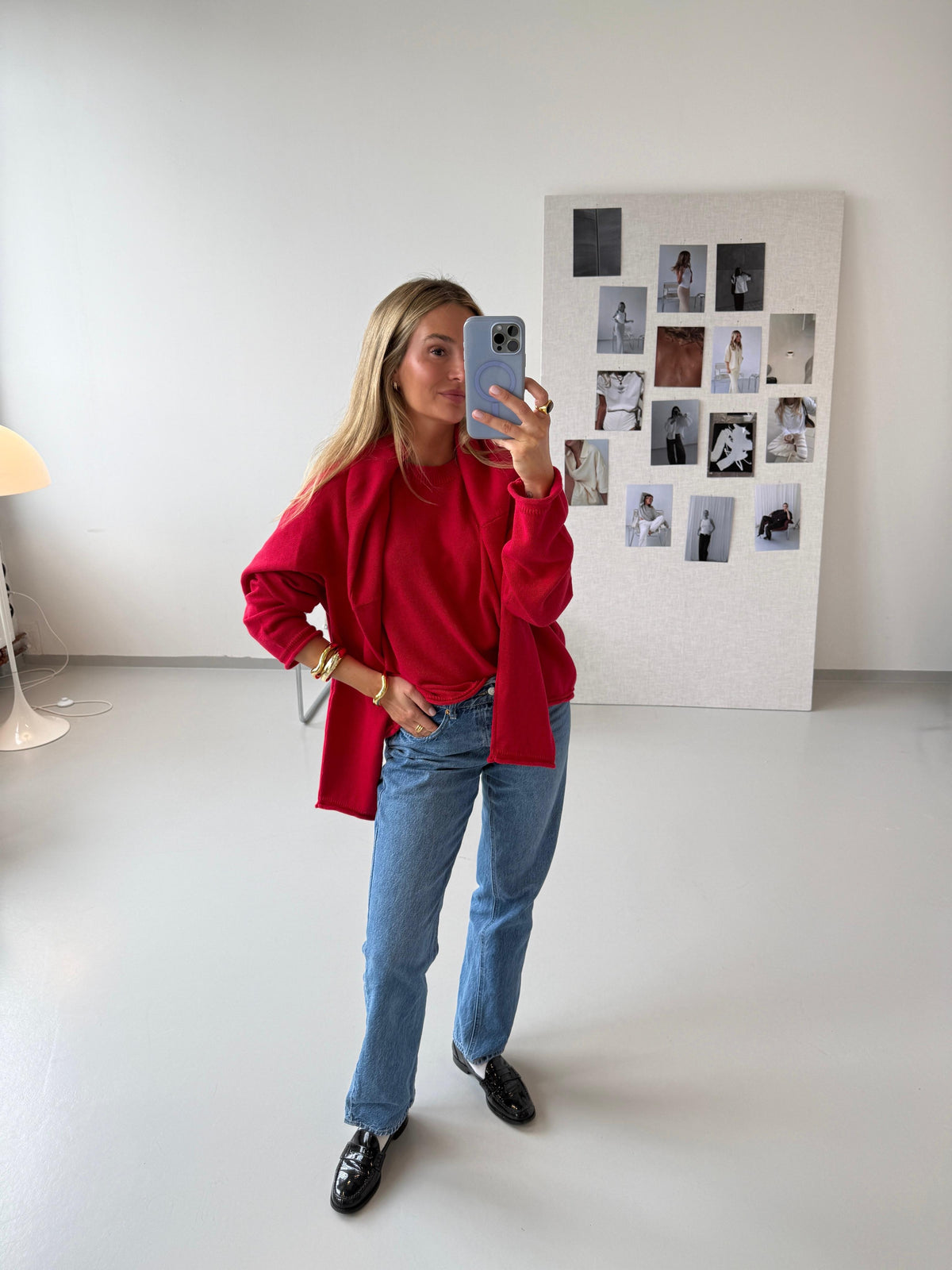 AMELIE CREWNECK red