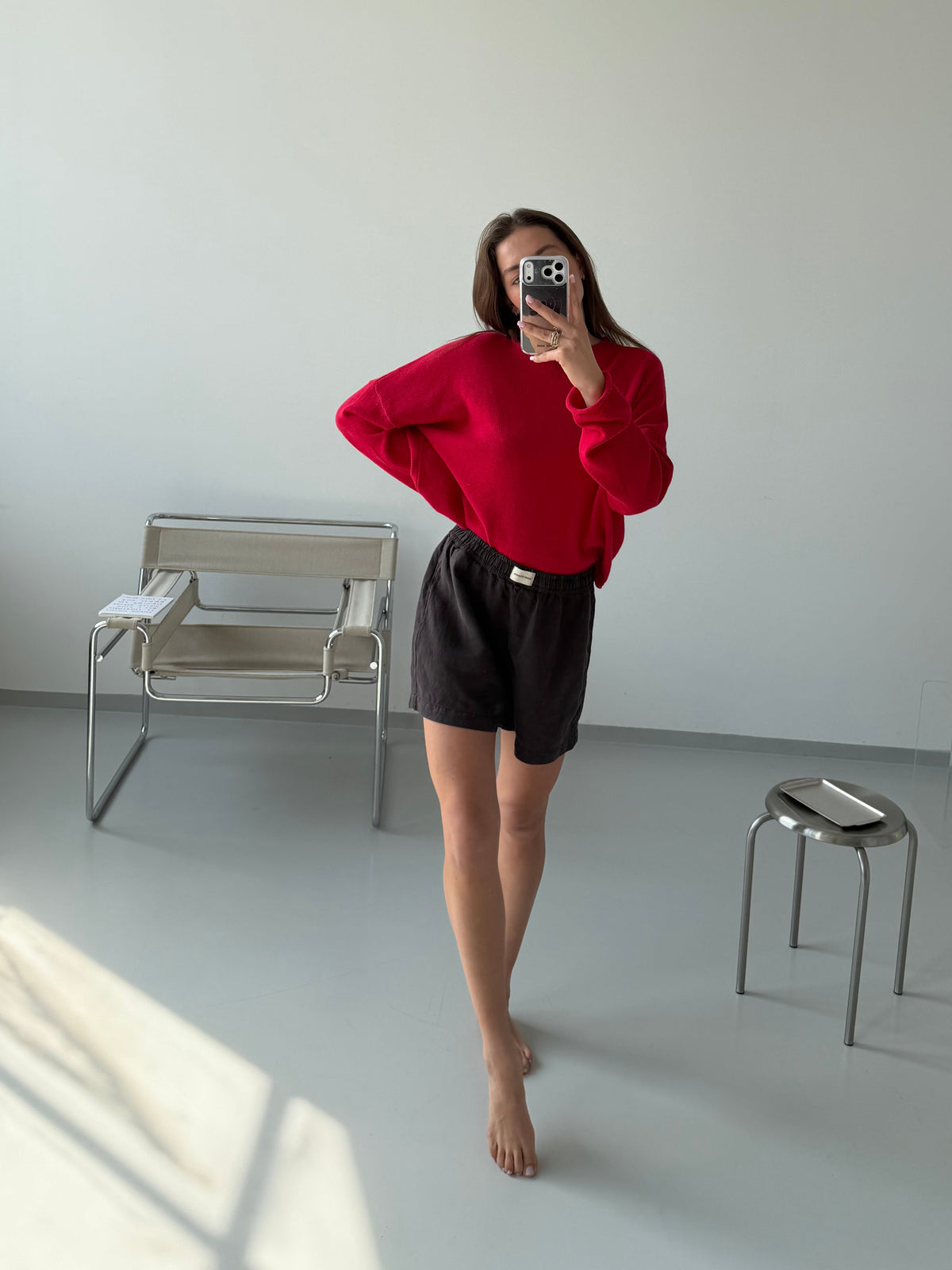 AMELIE CREWNECK red