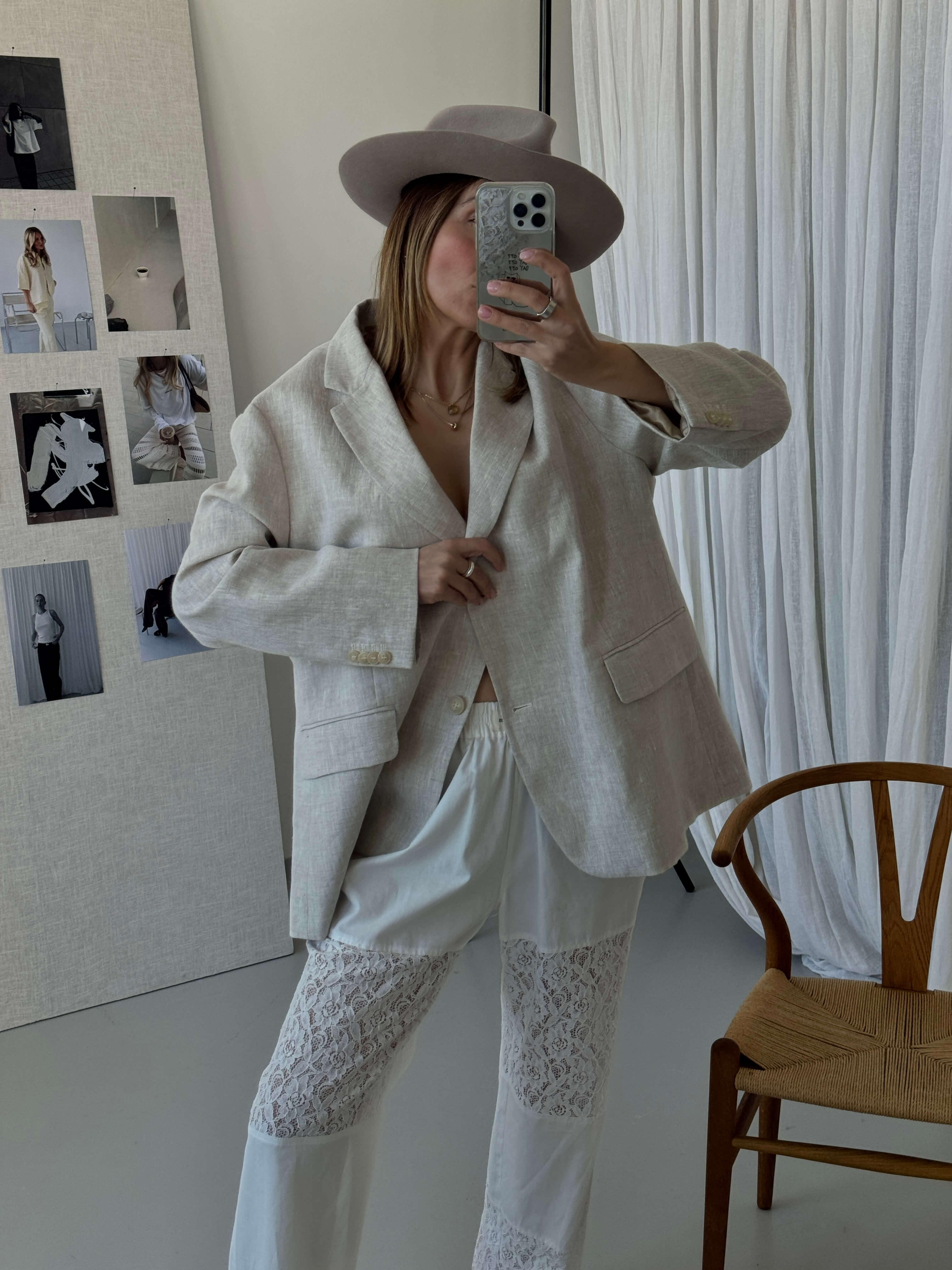 SOHO STUDIOS RODA LACE PANTS white