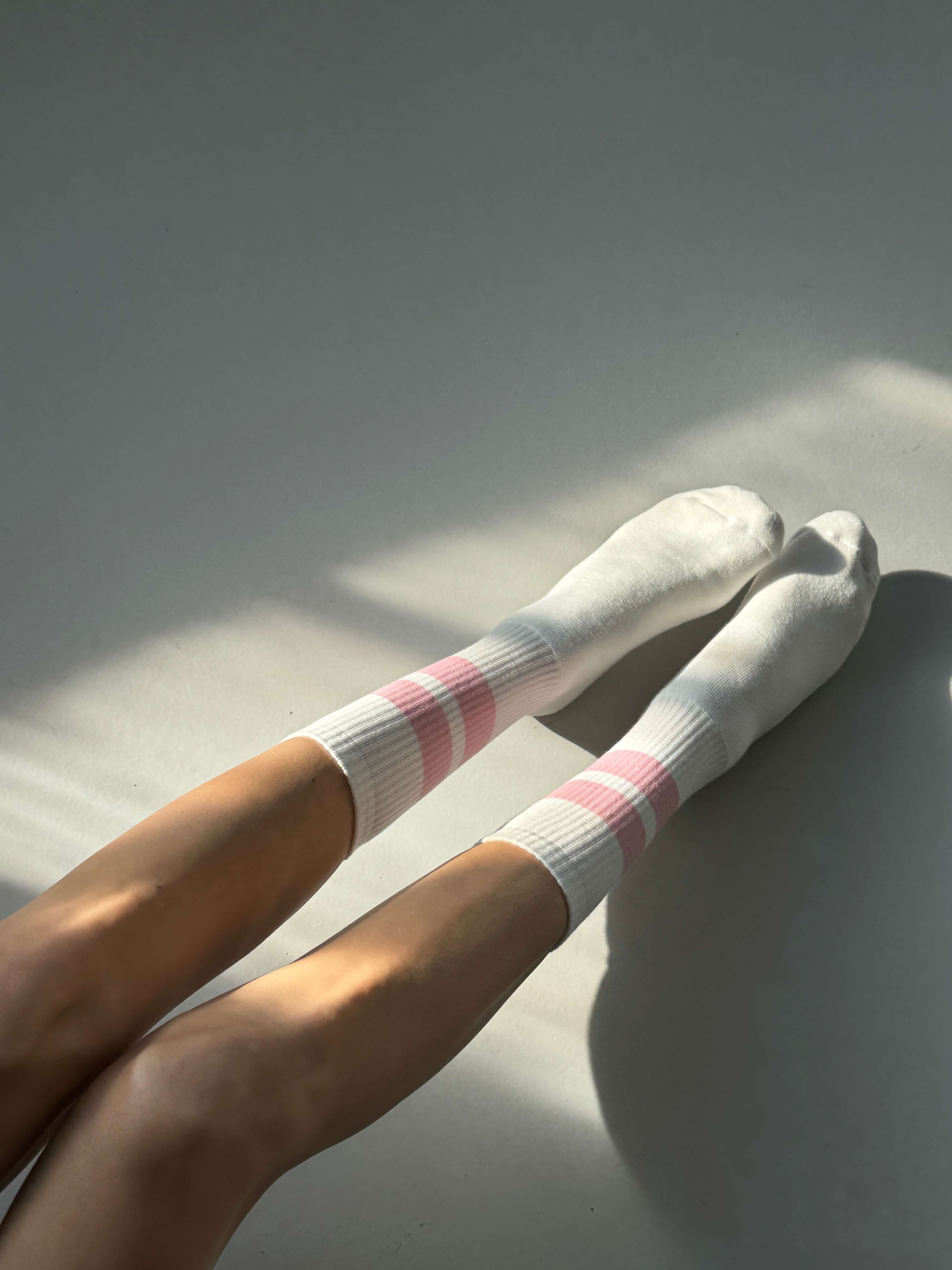 HEY SOHO STRIPE Socken offwhite I vintage pink