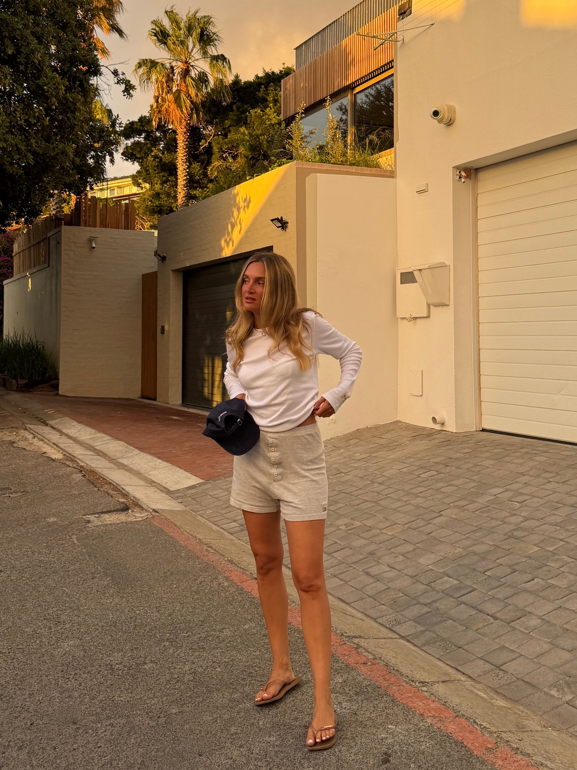 HEY SOHO RIB LONGSLEEVE white