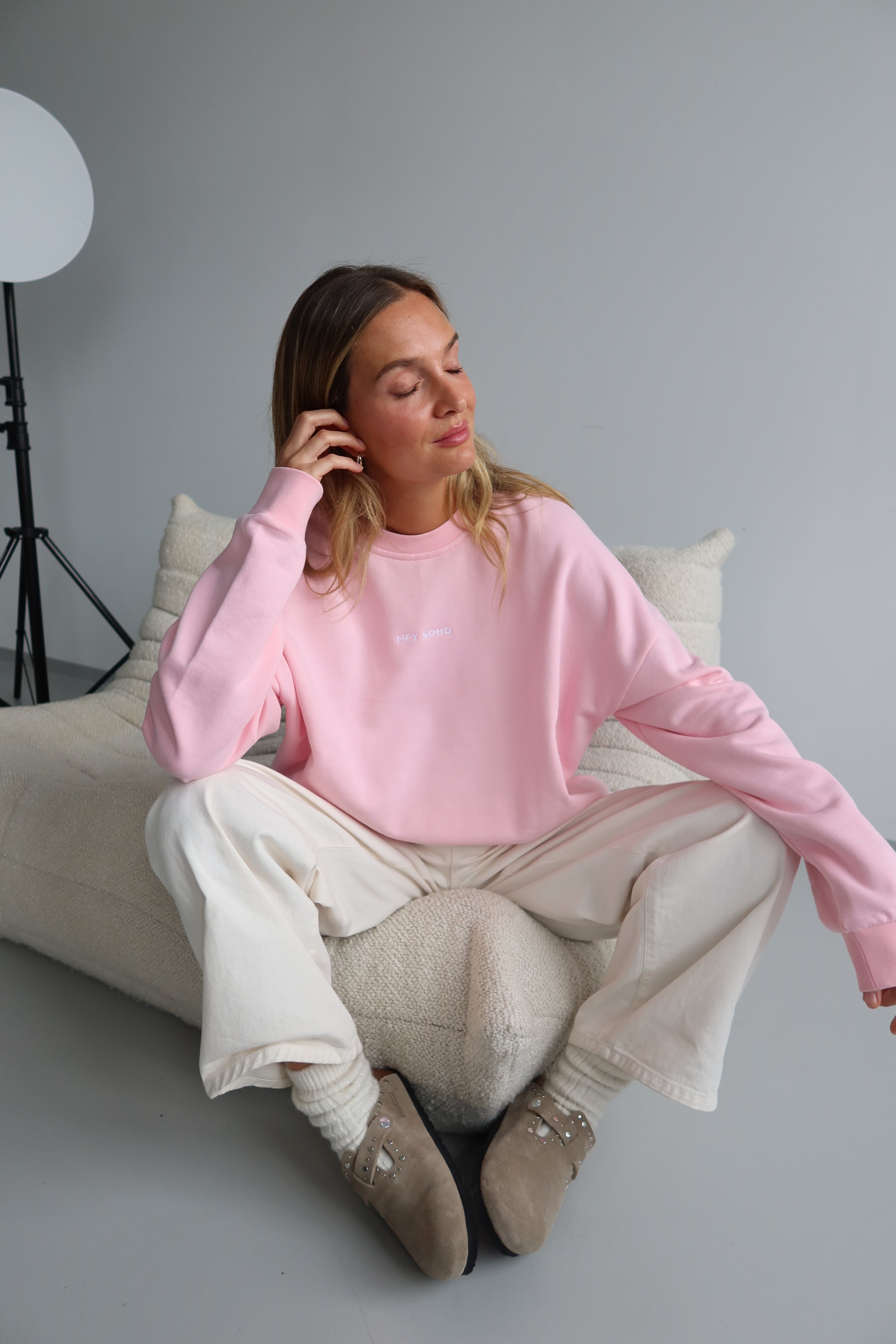 HEY SOHO Sweater vintage pink | white