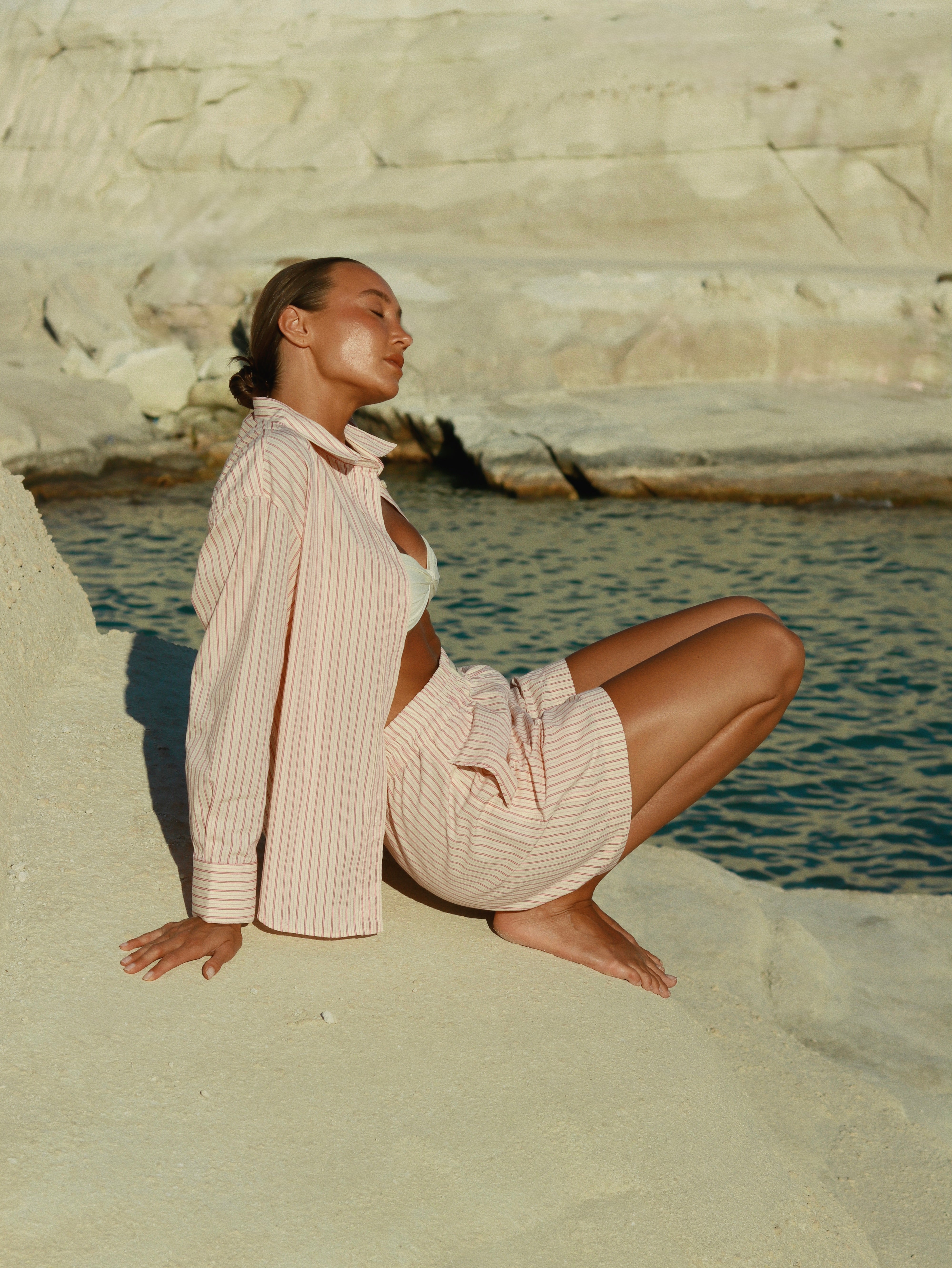 JUNA SHORTS PINK STRIPE