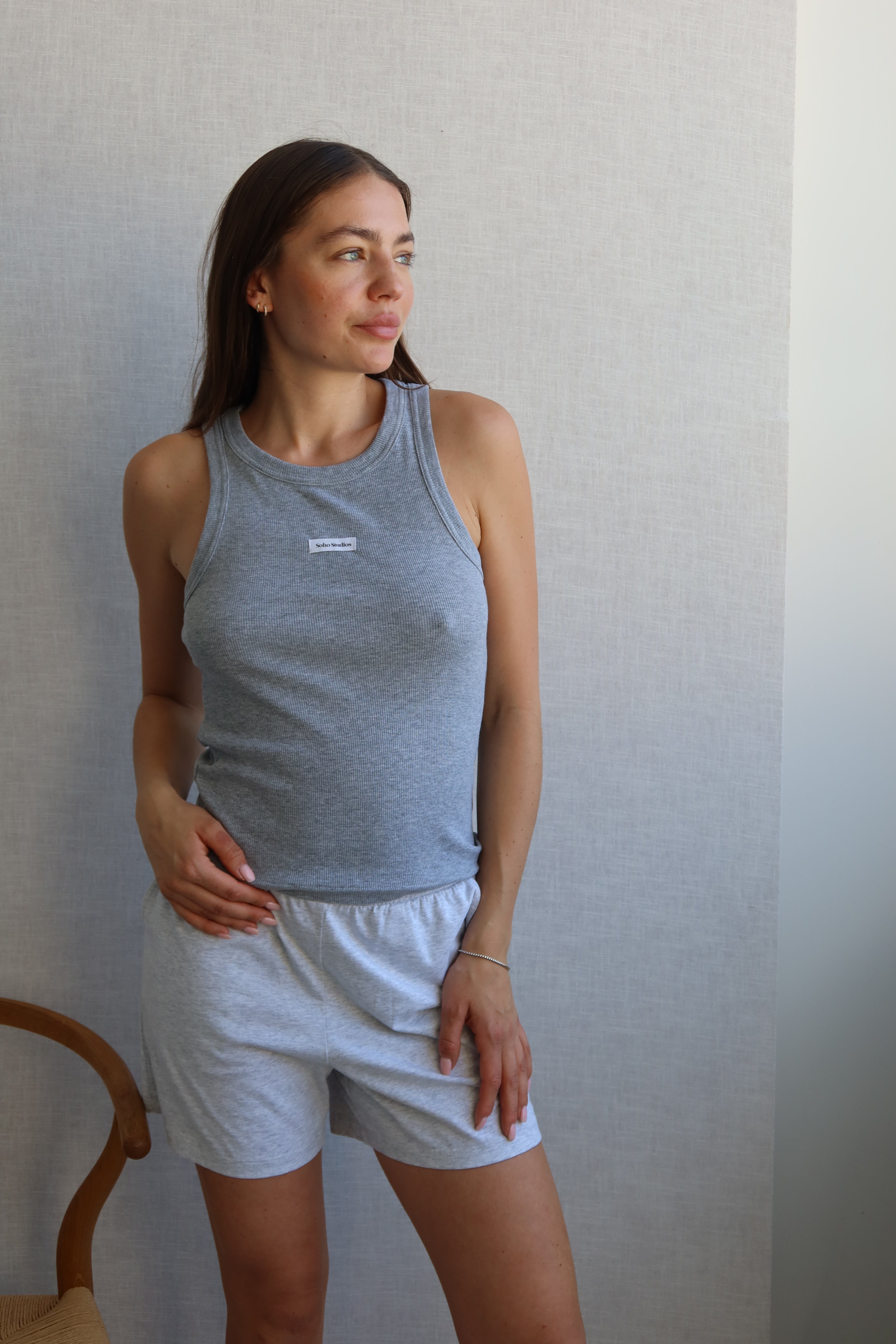 SOHO STUDIOS LIGHT JERSEY SHORTS light grey melange