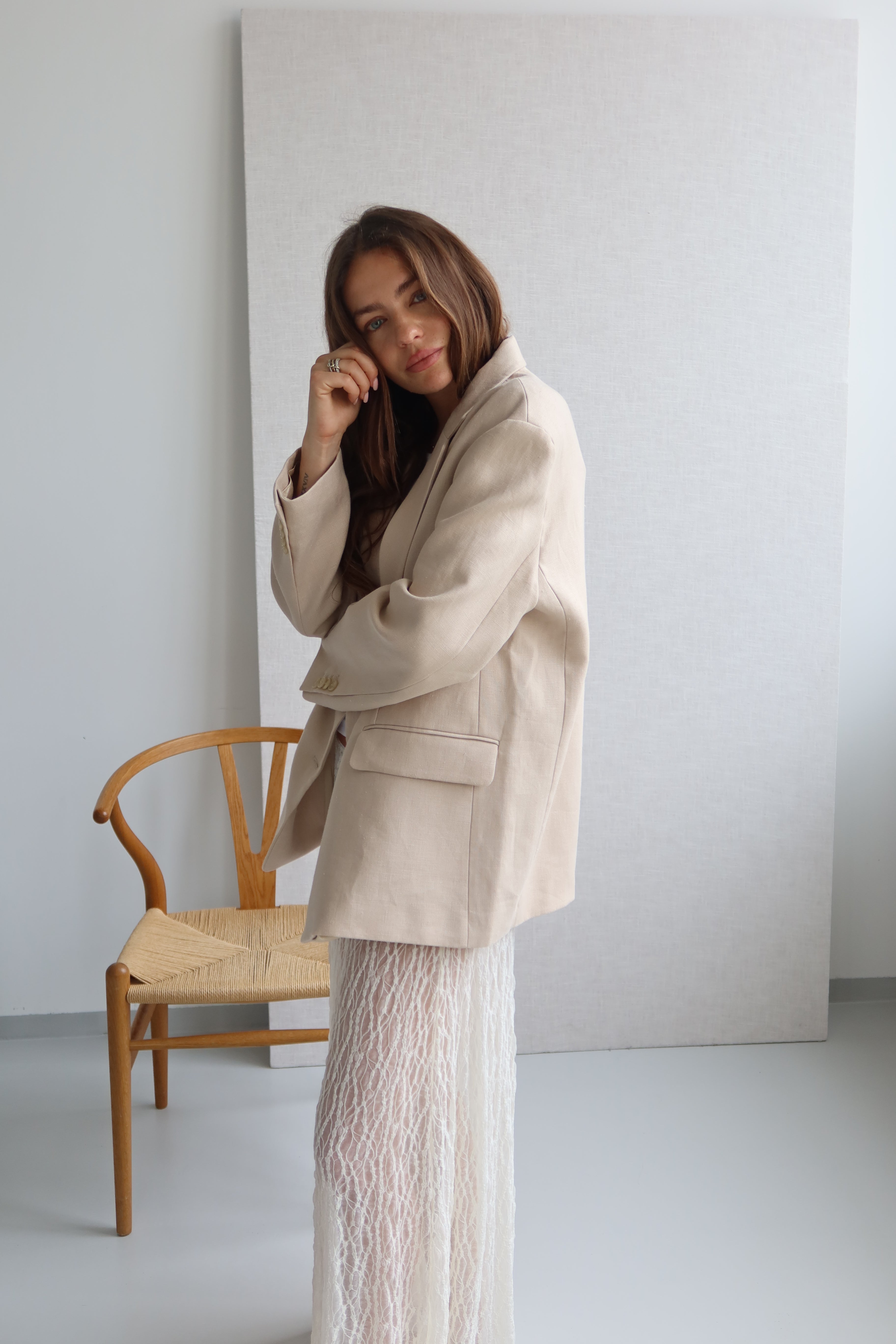 SOHO STUDIOS ANNI BLAZER beige