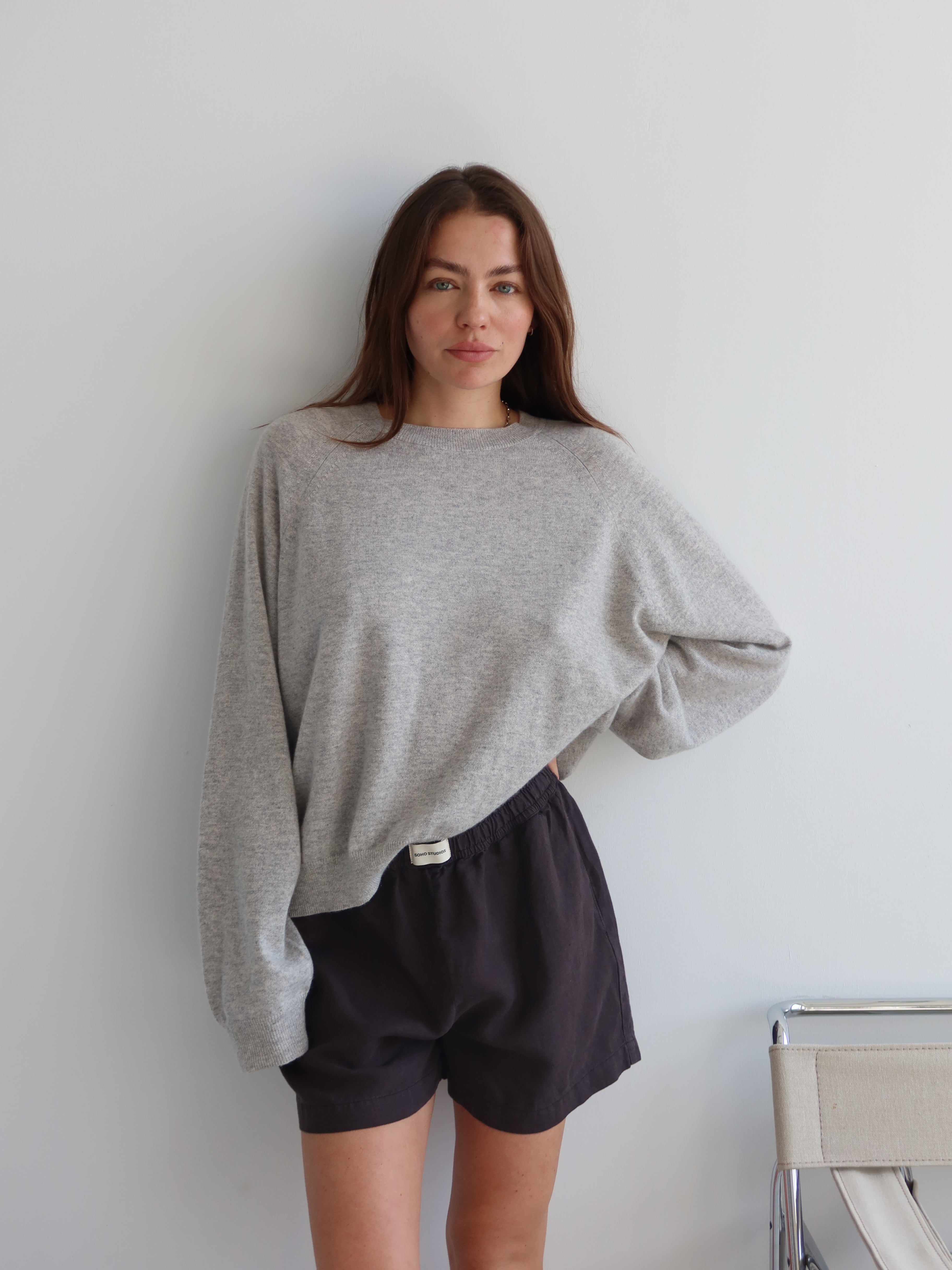 ANNA CREWNECK light grey melange