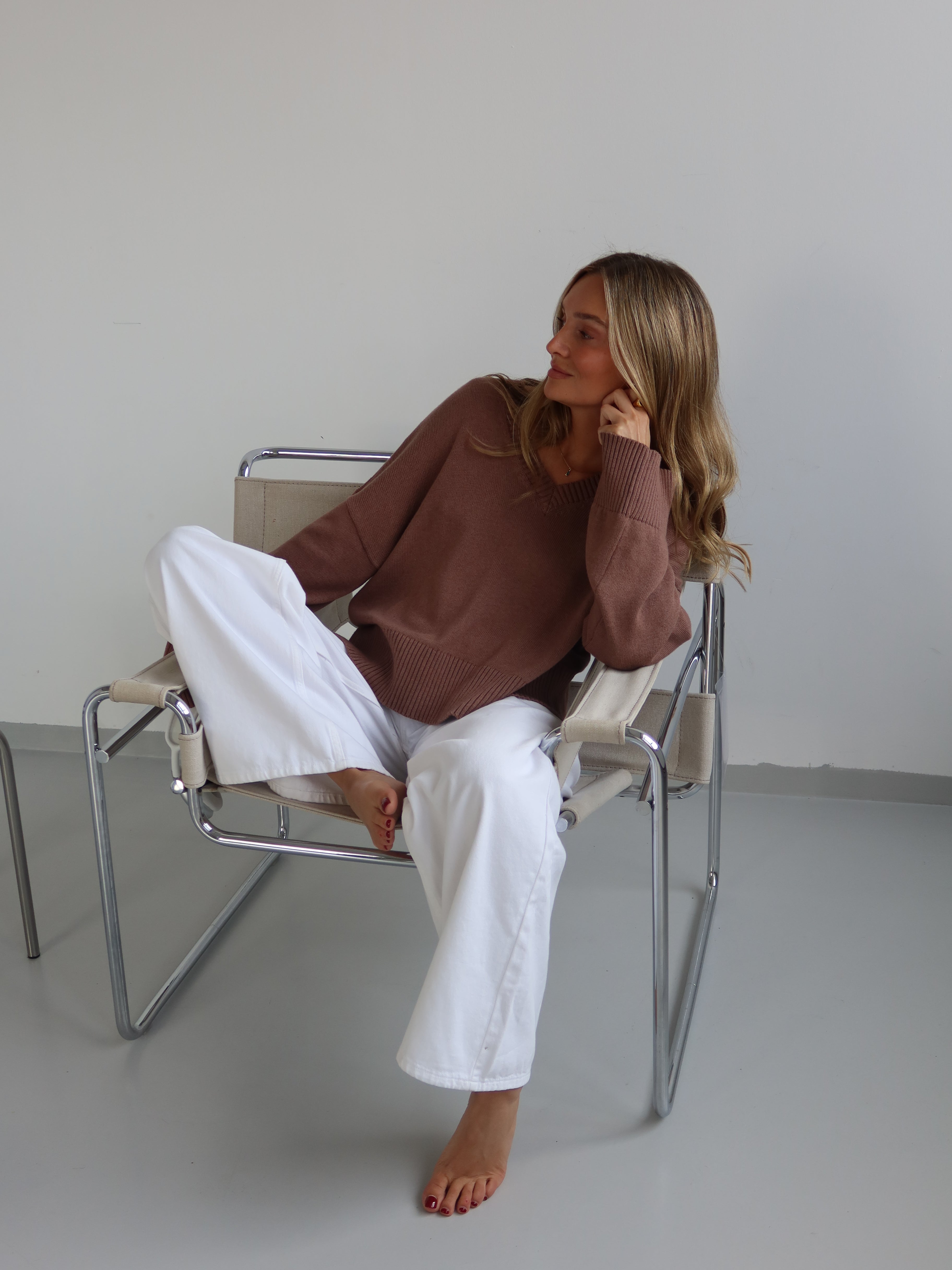 ISABELLE V-NECK nougat