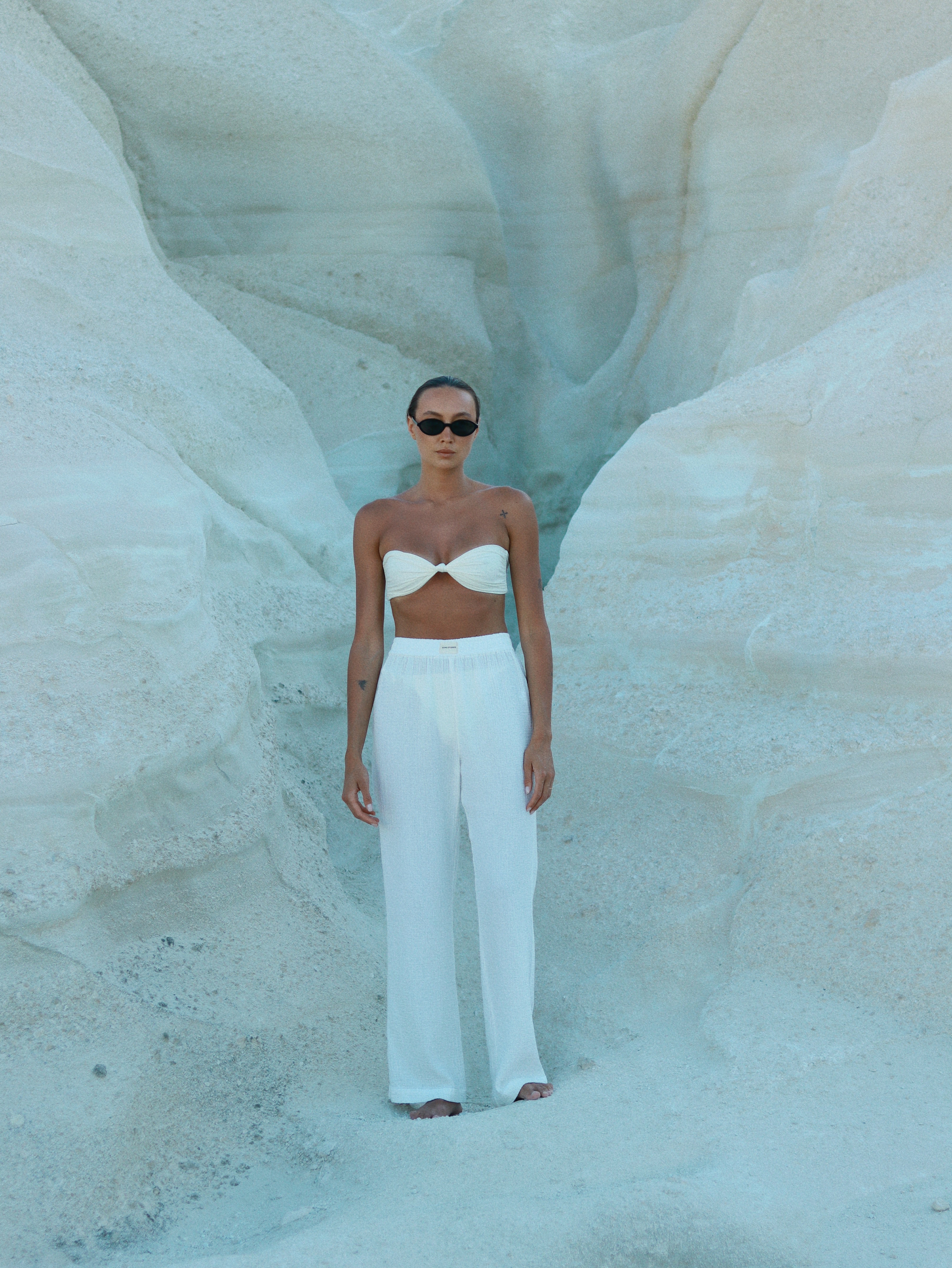 SIENNA MUSSELIN PANTS white