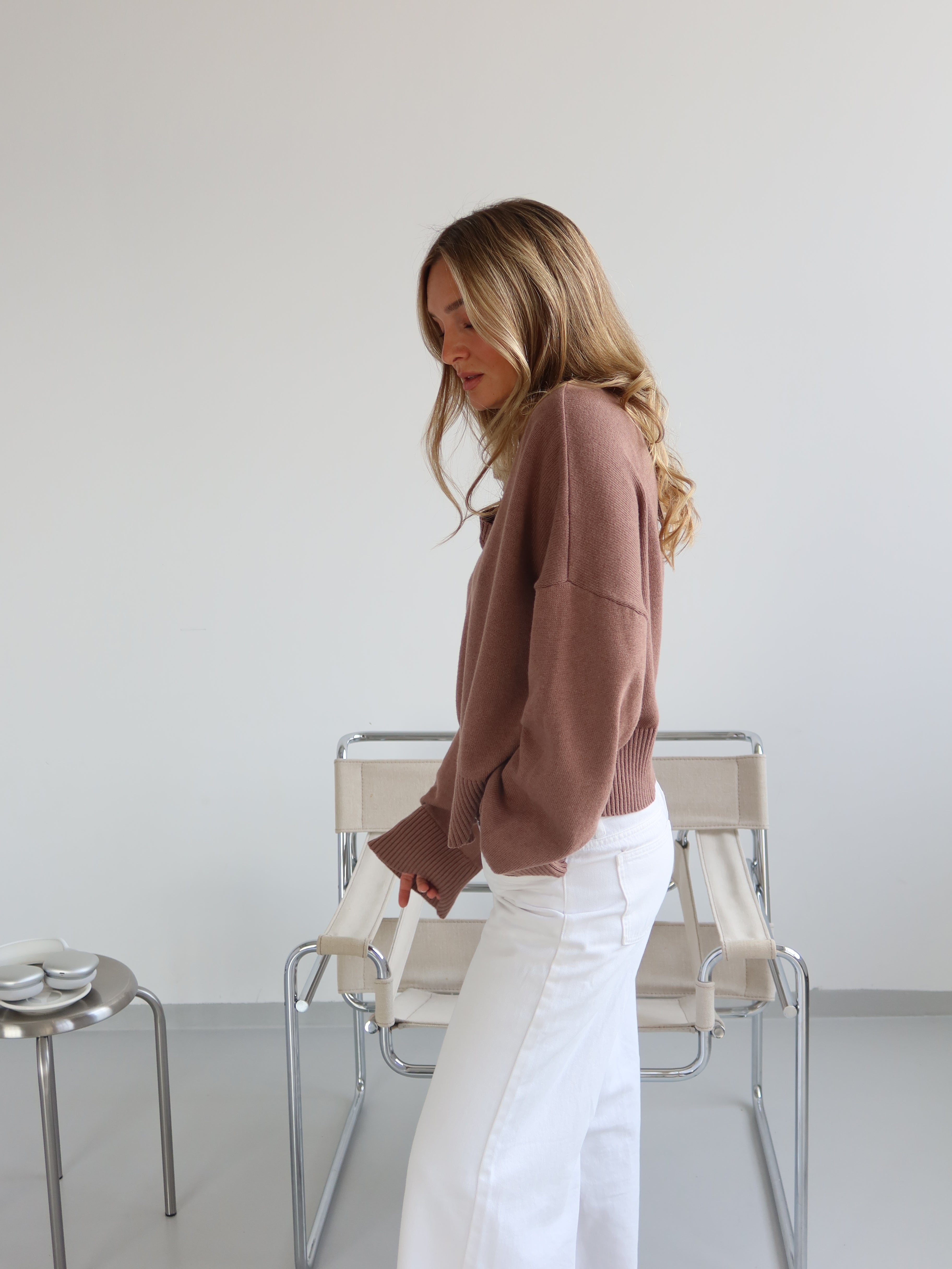 ISABELLE V-NECK nougat