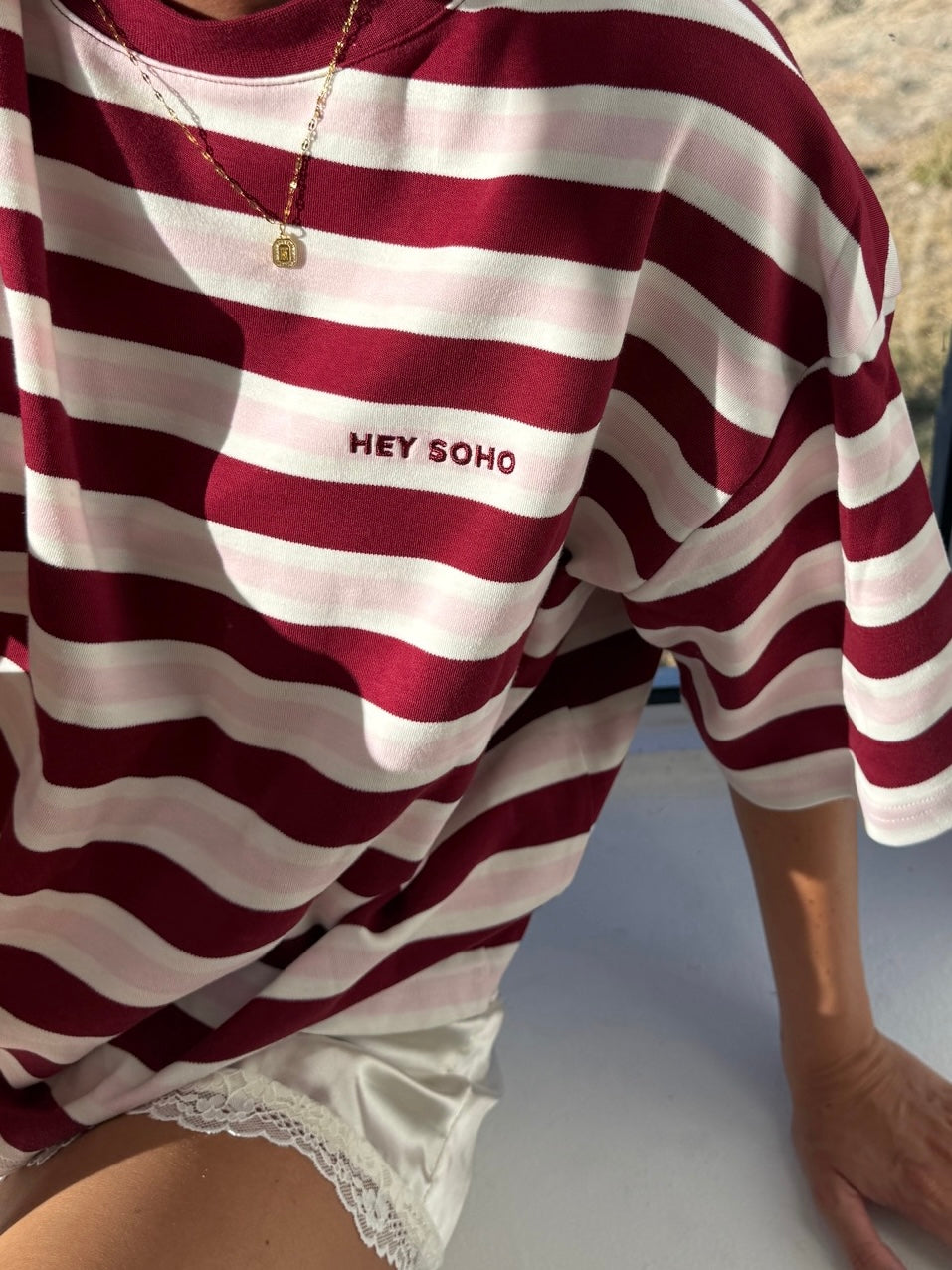 CROPPED STRIPE T-Shirt
