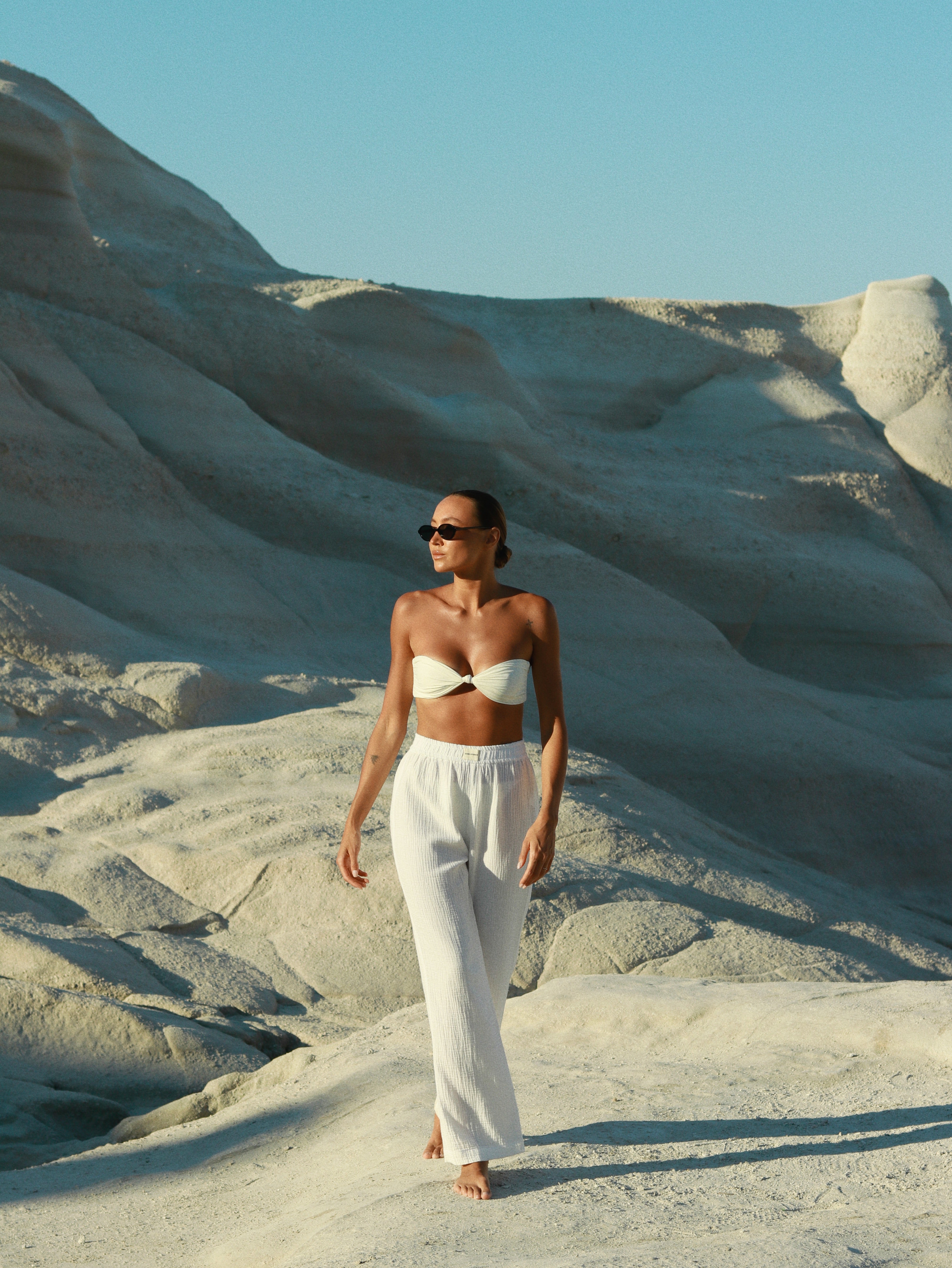 SIENNA MUSSELIN PANTS white