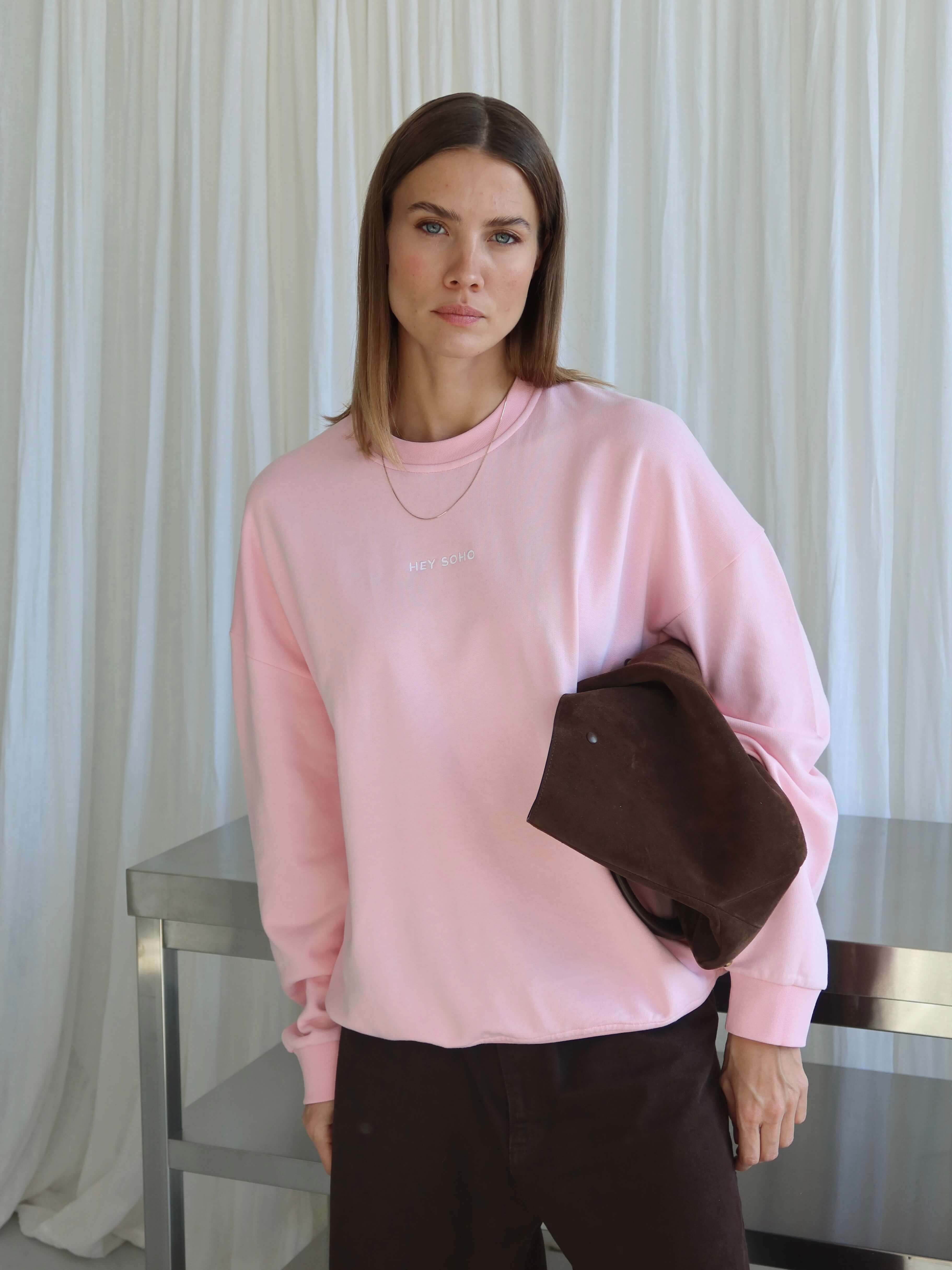 HEY SOHO Sweater vintage pink | white