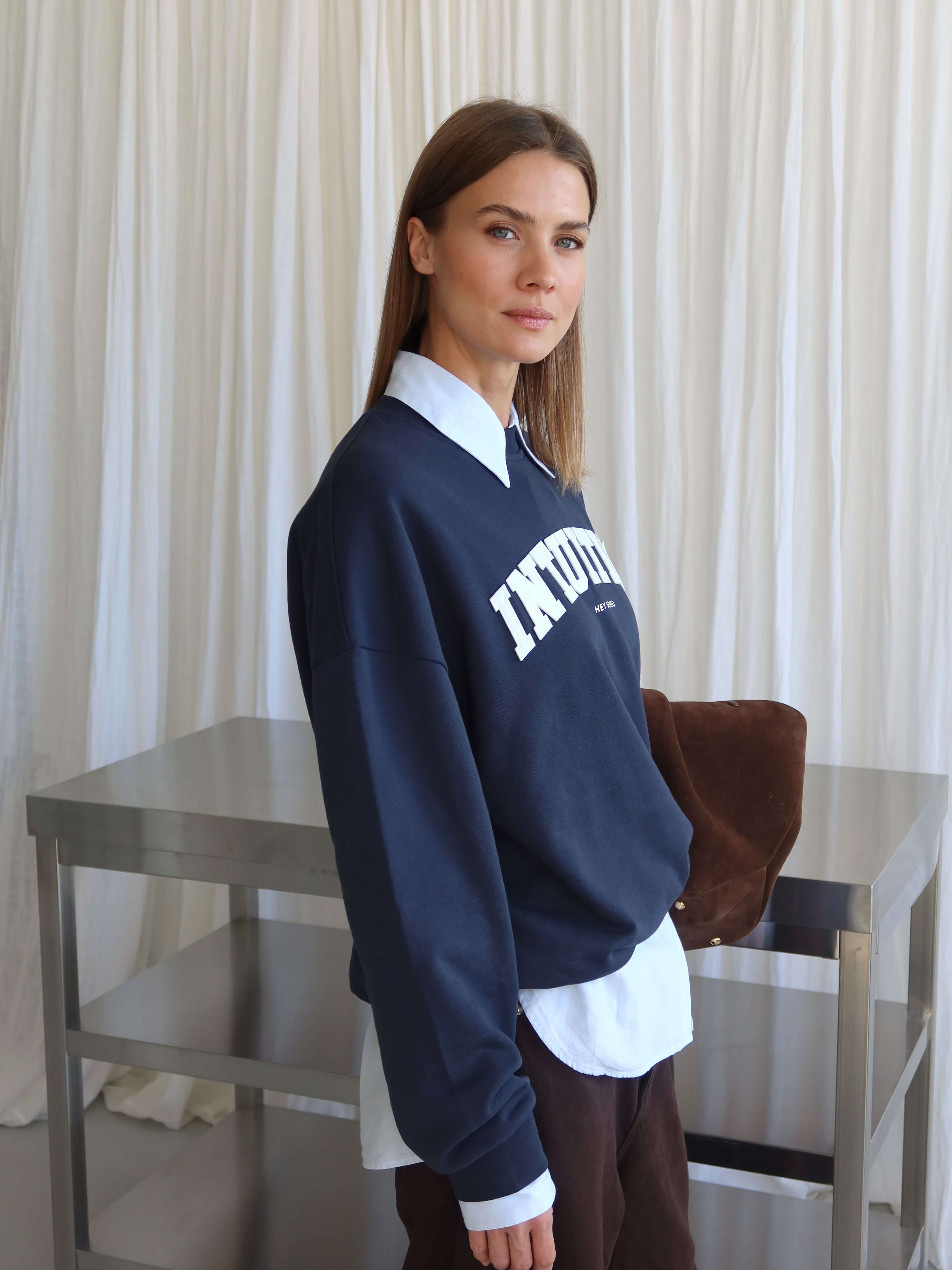 INTUITION Sweater midnight | white