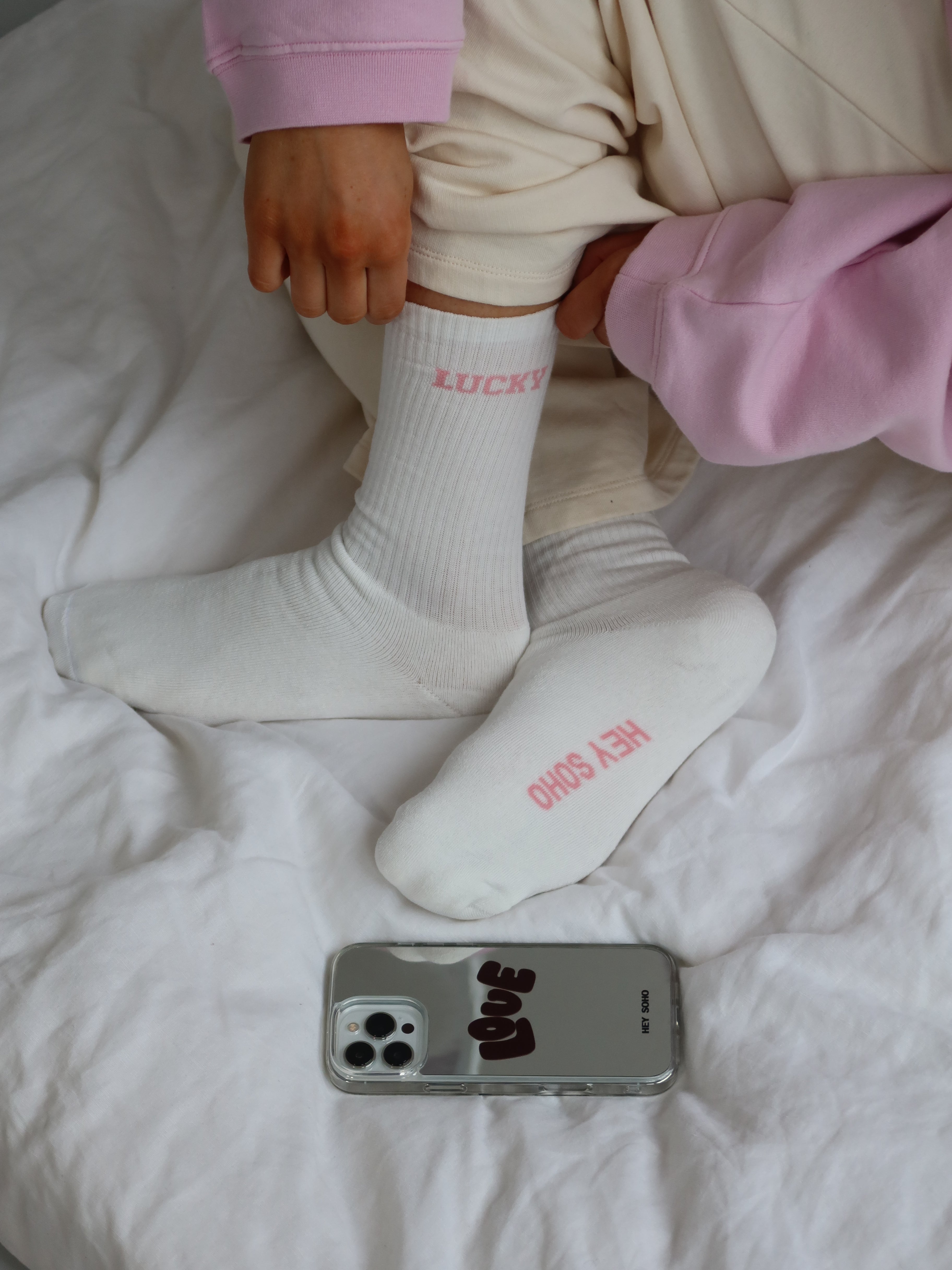 HEY SOHO LUCKY Socken offwhite I blush