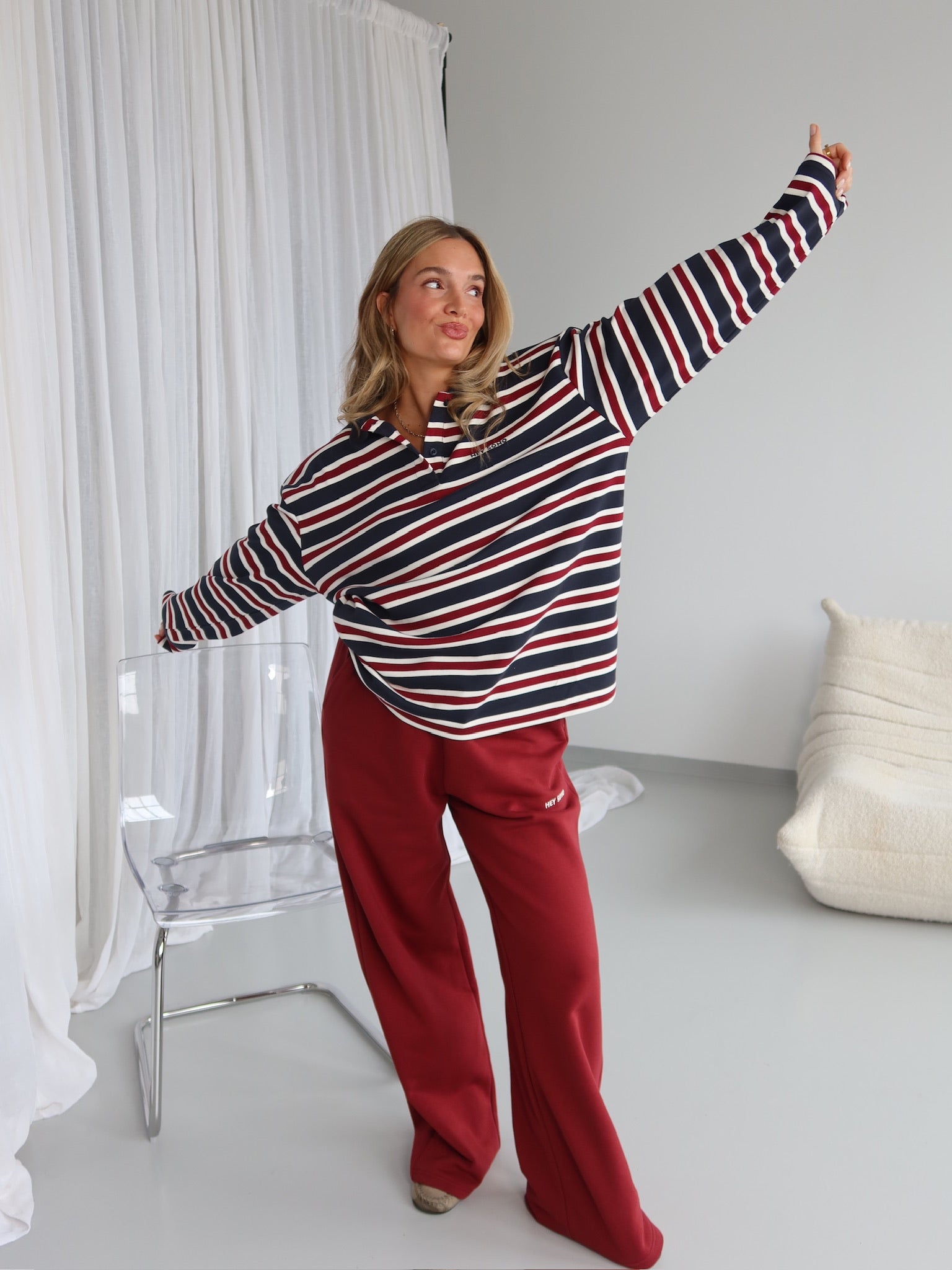STRIPED LONGSLEEVE POLO