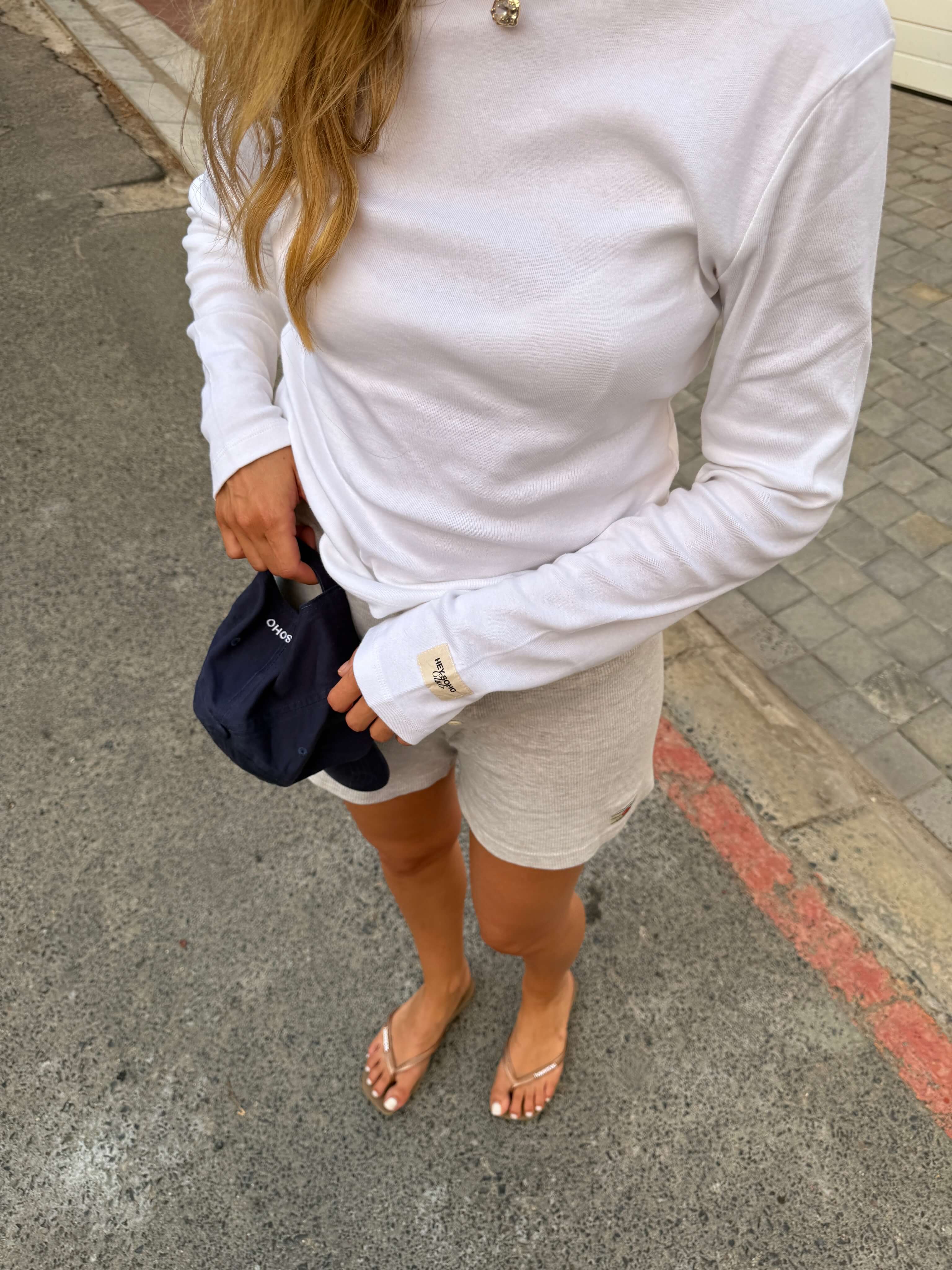 HEY SOHO RIB LONGSLEEVE white