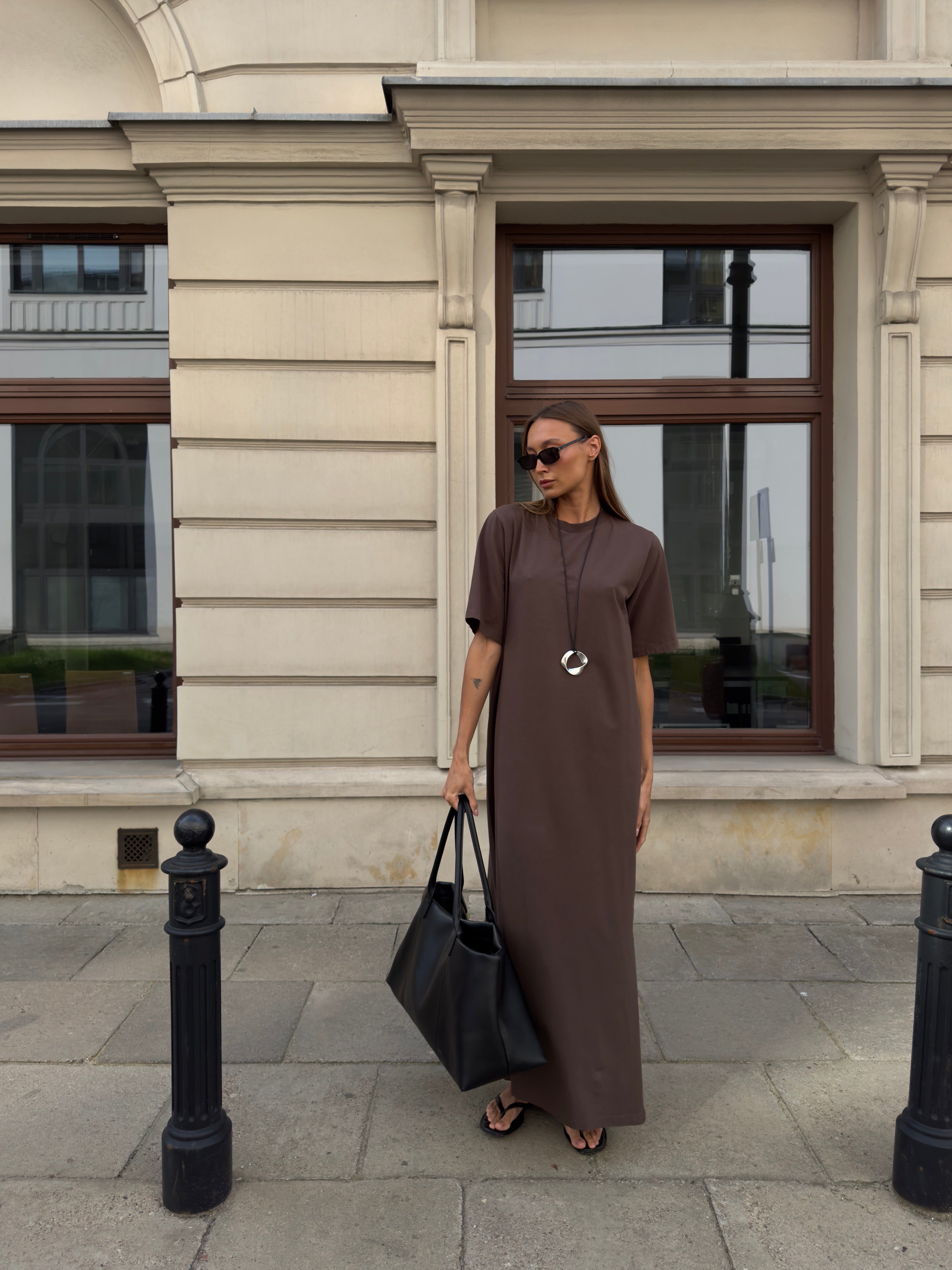 SOHO STUDIOS THERESA T-Shirt Dress chocolate