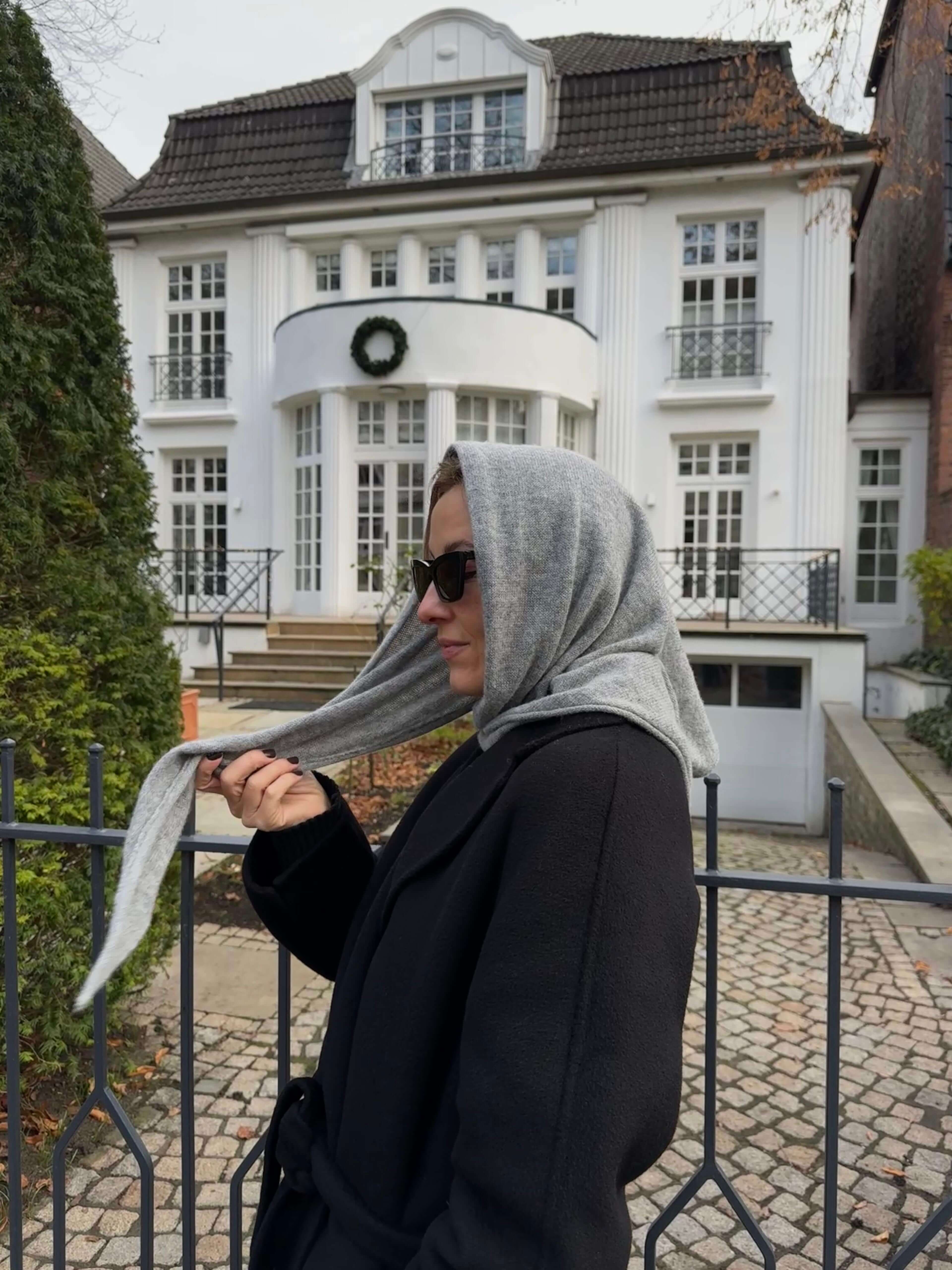 TAYA Cashmere Scarf grey melange